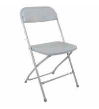 Стул складной для дома и офиса  "Golf CF-002", серый каркас, пластик серый, 531564