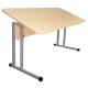 Стол-парта 2-местный, регулируемый угол, "Умник" 1200х500х520-640мм, рост 2-4, серый каркас, ЛДСП клён главное фото в маленьком размере