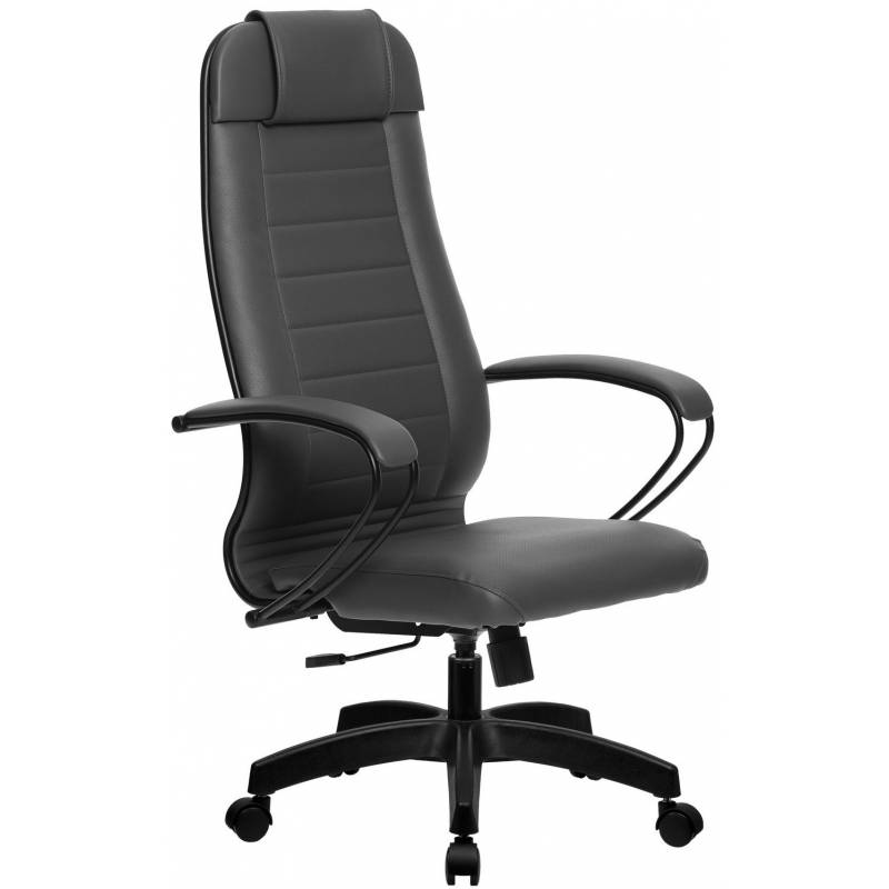 Кресло руководителя МЕТТА Комплект 28 пластик серое (перфорированная кожа) главное фото