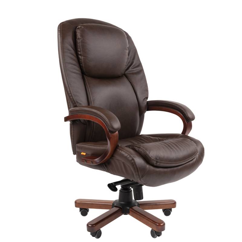 Кресло руководителя Сhairman 408, мультиблок, кожа+PU, коричневое главное фото