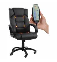 Кресло руководителя Bliss MS-004, 6 массажных модулей, экокожа, черное