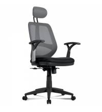 Кресло  "Saturn ER-400", с подголовником, комбинированное, черное/серое, 530871