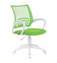 Кресло  "Fly MG-396W", с подлокотниками, пластик белый, сетка, салатовое, 532403, MG-396W_532403