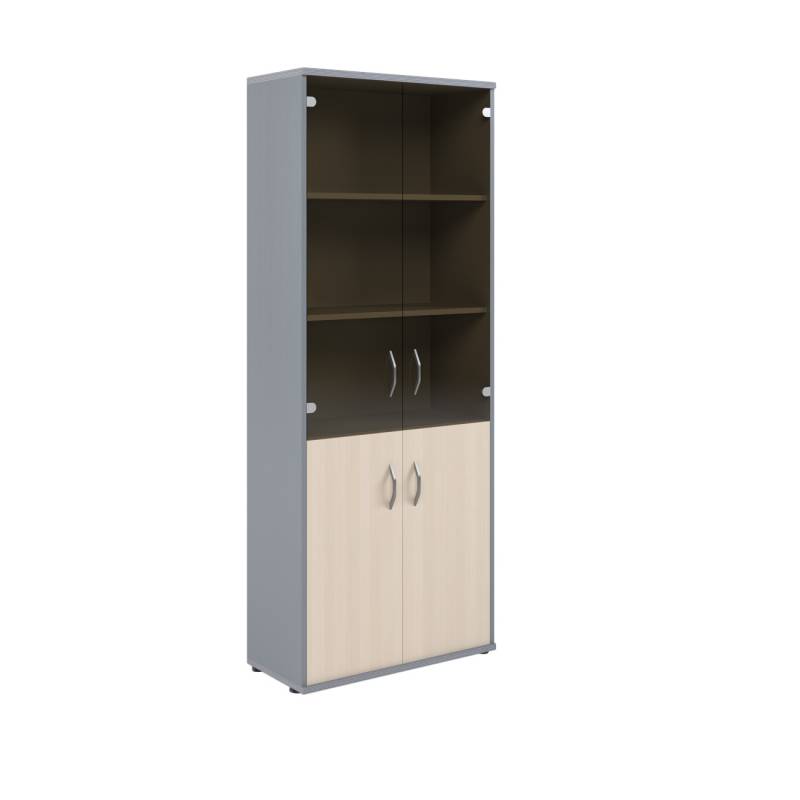 Шкаф комбинированный СТ-1.2 Клен/Металлик 770*365*1975  главное фото