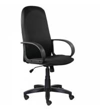 Кресло руководителя Praktik EX-279, ткань JP/кожзам, черное