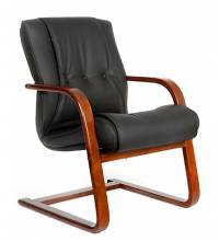 Офисное кресло Chairman 653V Россия кожа черная