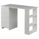 Стол письменный/компьютерный  "Scandi CD-016", 1100х500х750 мм, 4 ящика, белый, 641891, ЦБ013707-1. Фото товара с разных ракурсов.