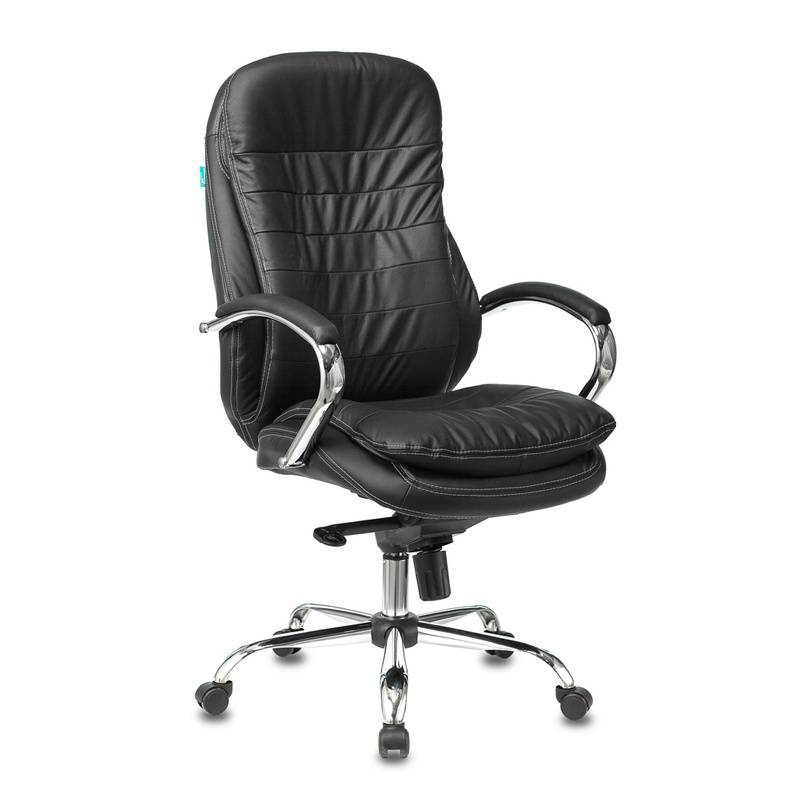 Кресло руководителя Бюрократ T-9950/BLACK черный кожа крестовина хром главное фото