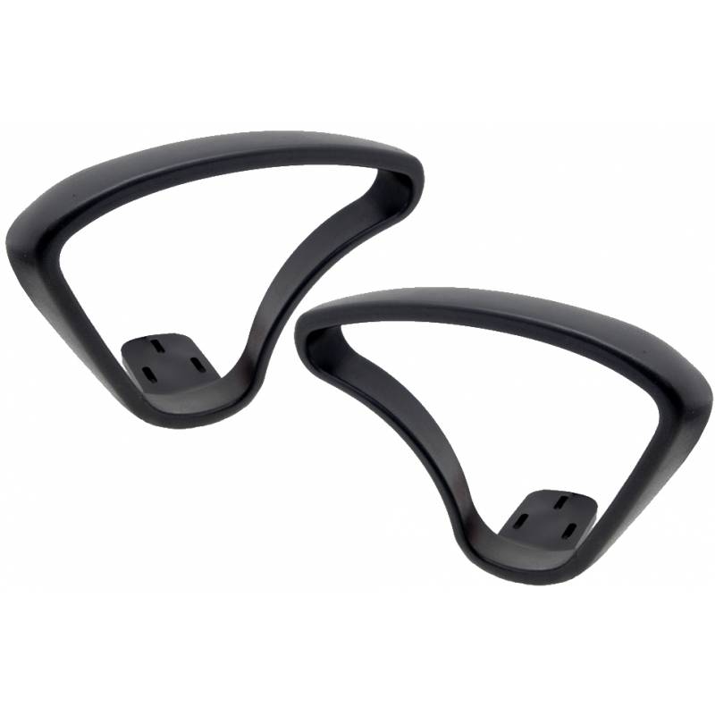 Пара каплевидных пластиковых подлокотников для офисного кресла. главное фото