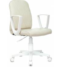 Кресло Бюрократ CH-W327 слоновая кость OR-10 эко.кожа крестов. пластик пластик белый