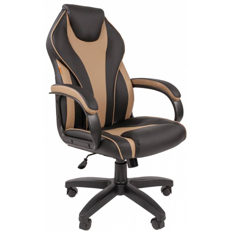 Кресло руководителя CHAIRMAN 299 Черно-бежевая Экокожа главное фото