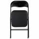 Стул складной  "Golf CF-007", черный каркас, кожзам черный, В КОРОБЕ. Фото товара с разных ракурсов.