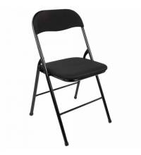 Стул складной  "Golf CF-007", чёрный каркас, чёрная ткань, 532892