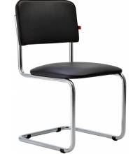 Стул Сильвия хром черный кожзам