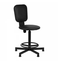 Стул кресло кассира, ресепшен РС37, без подлокотников, кожзам, черное