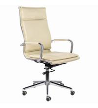 Кресло руководителя PREMIUM Kayman EX-532, экокожа, хром, бежевое