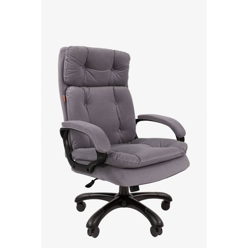 Кресло руководителя Chairman 442 Россия ткань T-53 серый (черный пластик) главное фото