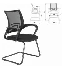 Кресло для приемных и переговорных  "Fly CF-100", черное, 532087