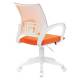 Кресло  "Fly MG-396W", с подлокотниками, пластик белый, сетка, оранжевое, 532401, MG-396W_532401. Фото товара с разных ракурсов.
