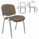 Стул для персонала и посетителей "ИЗО", хромированный каркас, ткань бежевая С-39 главное фото в маленьком размере