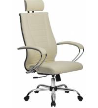 Эргономичное кресло руководителя Метта комплект 35 бежевое