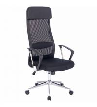 Кресло руководителя Flight R EX-541, хром, ткань TW, сетка, черное