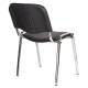 Стул для персонала и посетителей "ИЗО", хромированный каркас, кожзам черный Z-11, К3. Фото товара с разных ракурсов.