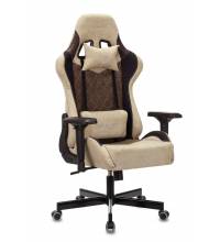 Кресло игровое Бюрократ VIKING 7 KNIGHT BR FABRIC коричневый текстиль/эко.кожа крестовина металл