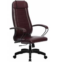Кресло руководителя МЕТТА Комплект 28 пластик бордовое (перфорированная кожа)