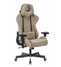 Кресло игровое Бюрократ VIKING KNIGHT LT21 FABRIC песочный крестовина металл