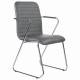 Кресло для приемных и переговорных  "Visit CF-101", хром, экокожа, темно-серое главное фото в маленьком размере
