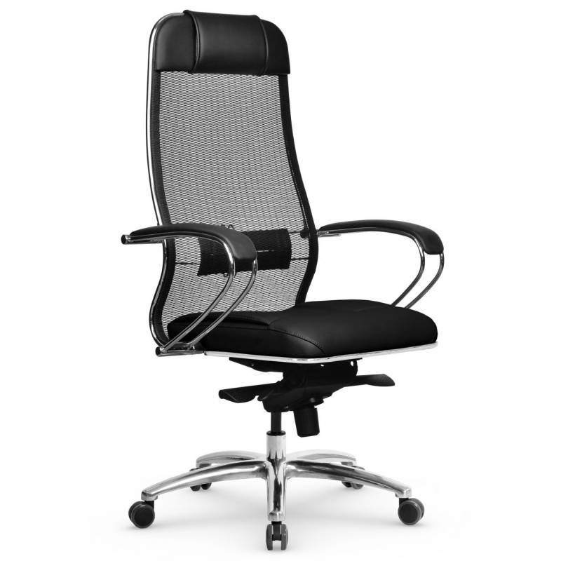 Кресло Samurai SL-1.04 черный (сетка/кожа) главное фото