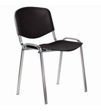 Стул STAFF "Iso Plast CF-009", хром каркас, пластик черный