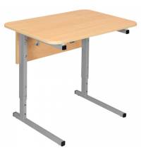 Стол-парта 1-местный регулируемый СУТ.54, 600х500х640-780 мм, рост 4-6, серый каркас, ЛДСП клён