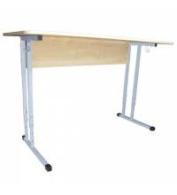Стол-парта 2-местный регулируемый "Умник", 1200х500х640-760 мм, рост 4-6, серый каркас, ЛДСП клён