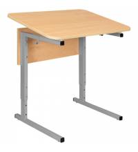 Стол-парта 1-местный, регулируемый угол, СУТ.54-01, 600х500х520-640 мм, рост 2-4, серый каркас, ЛДСП клён
