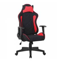 Игровое кресло  "GT Racer GM-101", подушка, ткань, черное/красное, 531820