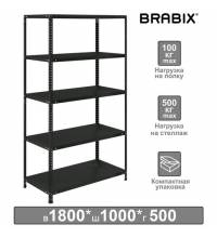 Стеллаж металлический  "ГРАФИТ MS KD-180/50-5", лофт, 1800х1000х500 мм, 5 полок, 291270, S240BR145593