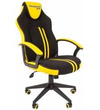 Игровое кресло Chairman game 26 Россия текстиль_экокожа черный/желтый