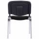 Стул для персонала и посетителей "ИЗО", хромированный каркас, ткань черная С-11, В-14. Фото товара с разных ракурсов.