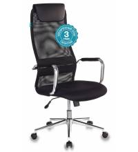 Кресло руководителя Бюрократ KB-9N/BLACK черный TW-01 TW-11 сетка крестовина хром